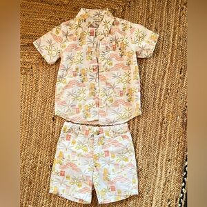 SOLD tropical Print Kids matching sets